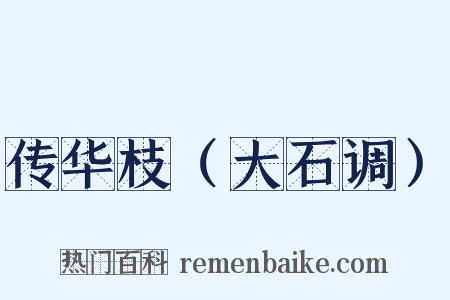 传华枝（大石调）是什么意思的图片